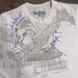 Mens Drifter Graphic Tee Shirt White Size XL